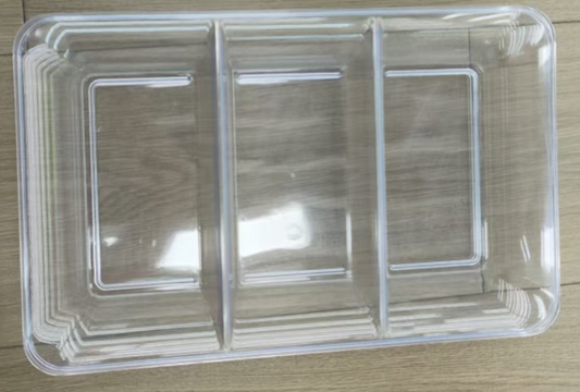Clear Serving Tray 3 sections 14" 008-4