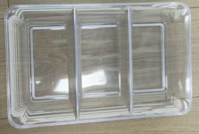Clear Serving Tray 3 sections 14" 008-4