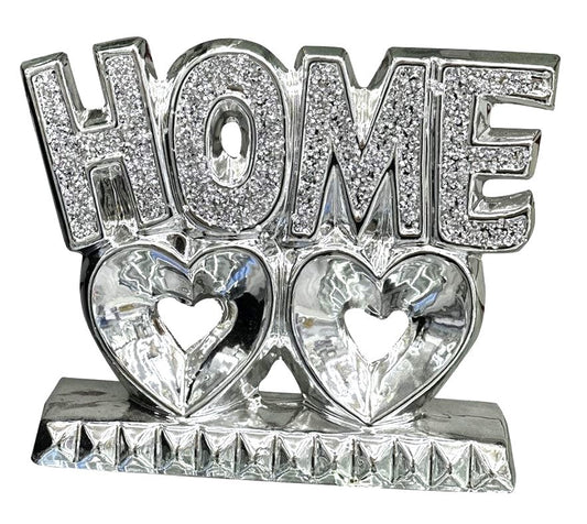 Crushed Crystal Silver Home Decor