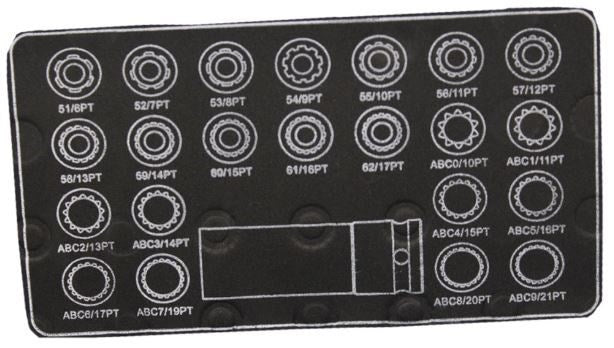 BMW Wheel Lock Screw Socket 21pc A-9 25539