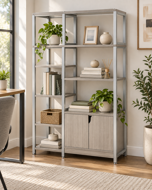 Multi-Tier Bookshelf & Storage Cabinet 110