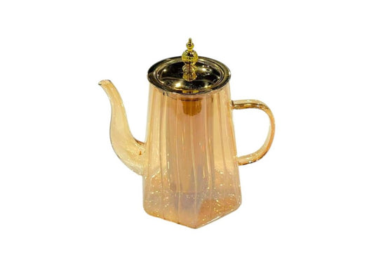 Glass Tea Kettle 1200ml Gold DD17016