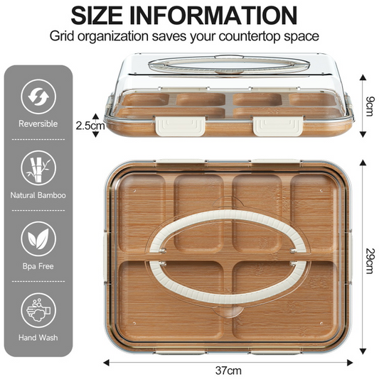 Compartment Tray with Lid 1204