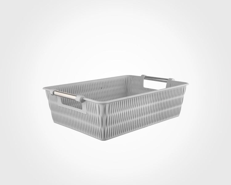 Bamboo Basket With Handle - M 138435