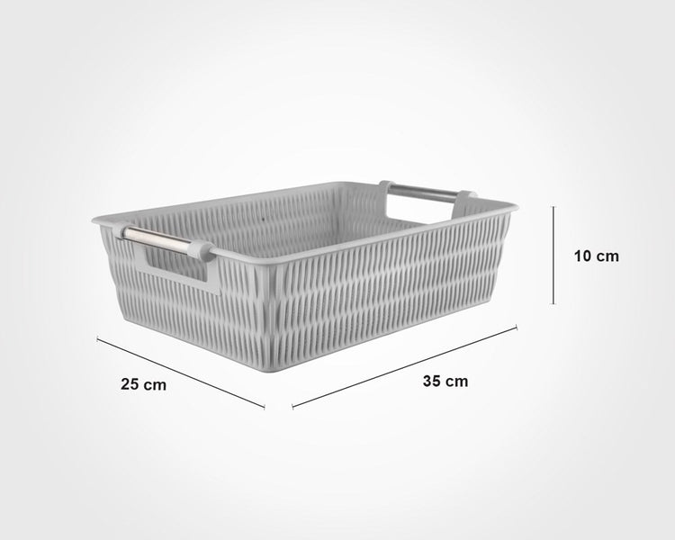 Bamboo Basket With Handle - M 138435