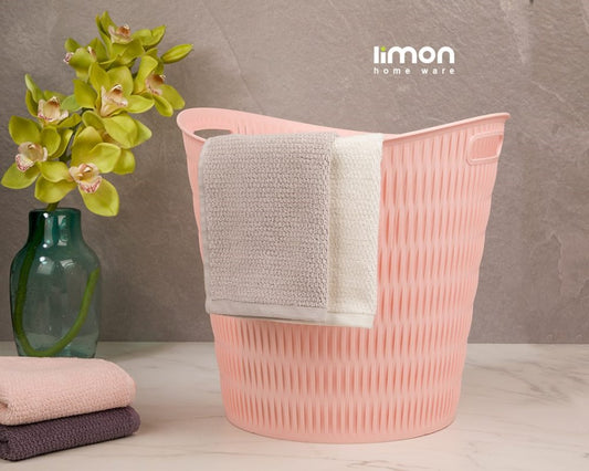 Round Bamboo Laundry Basket 140035