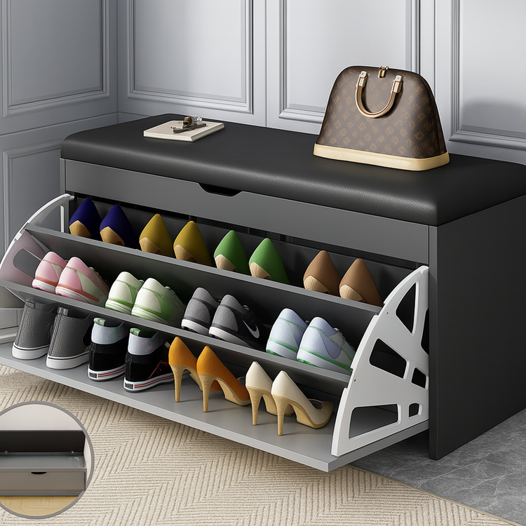 Shoe Cabinet Black HXD001439