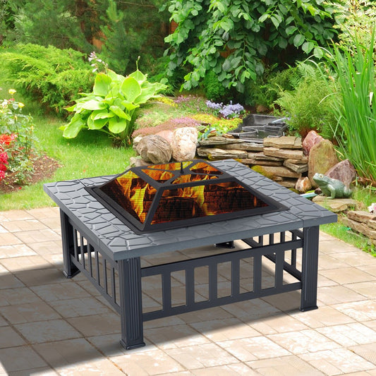 Square Fire Pit BBQ 15008