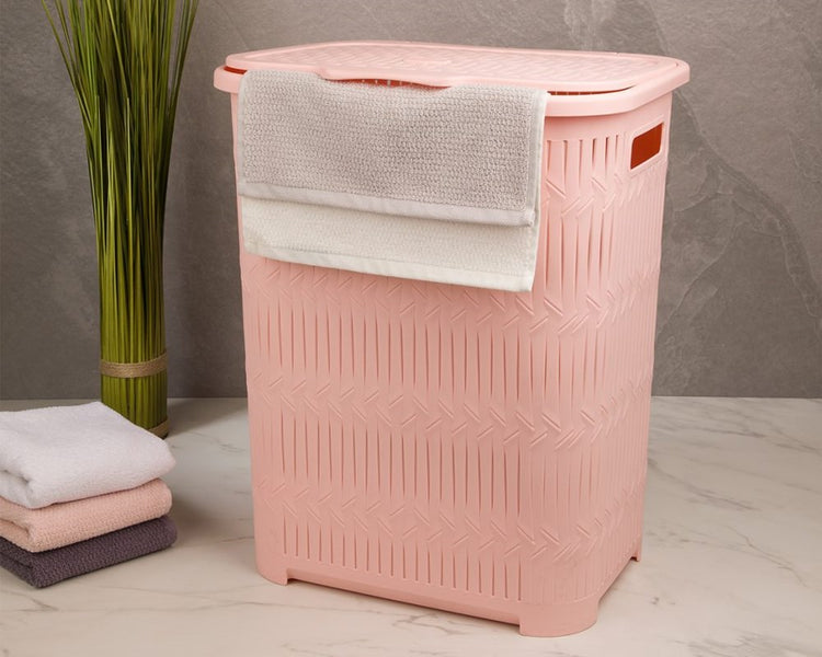 High Bamboo Laundry Basket 151035