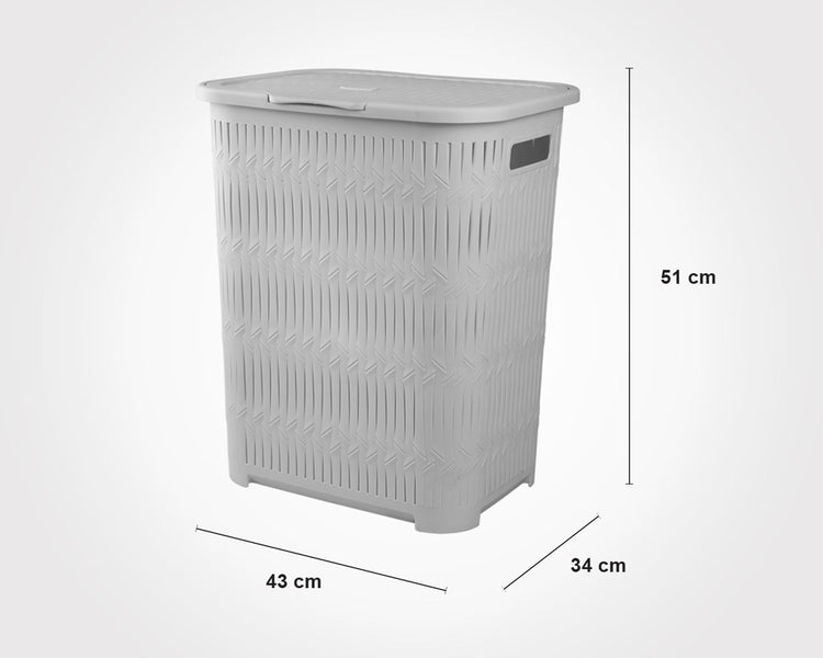High Bamboo Laundry Basket 151035