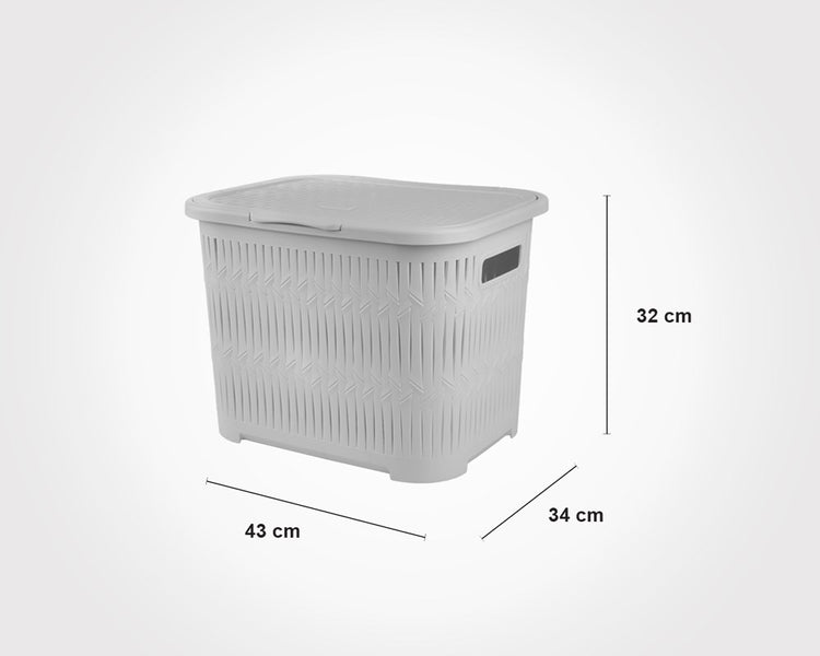 Short Bamboo Laundry Basket 151235