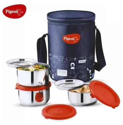 Stainless Steel Insulated Food Box 3PC Blue 15507