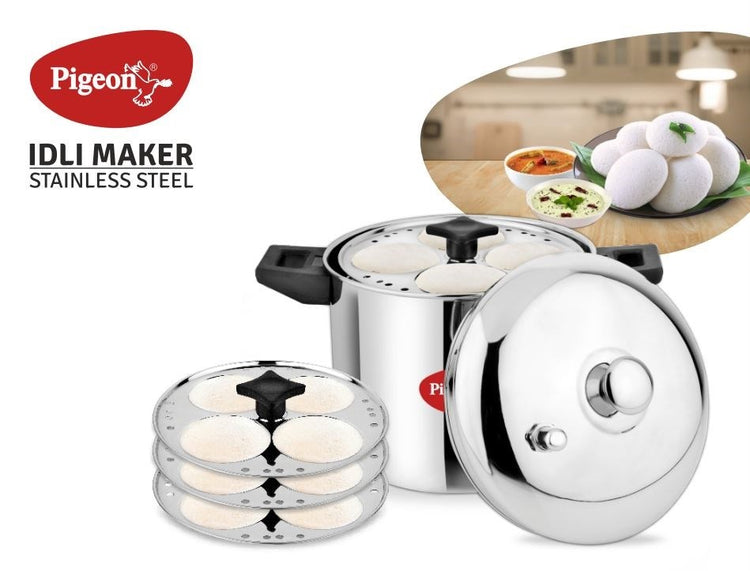 Stainless Steel Idli Maker Pot (4 Plates) 15599