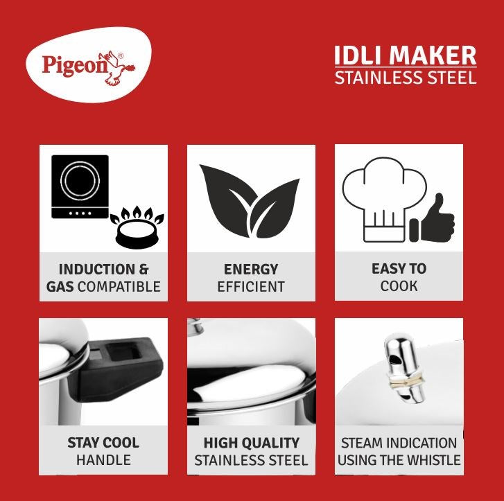 Stainless Steel Idli Maker Pot (4 Plates) 15599