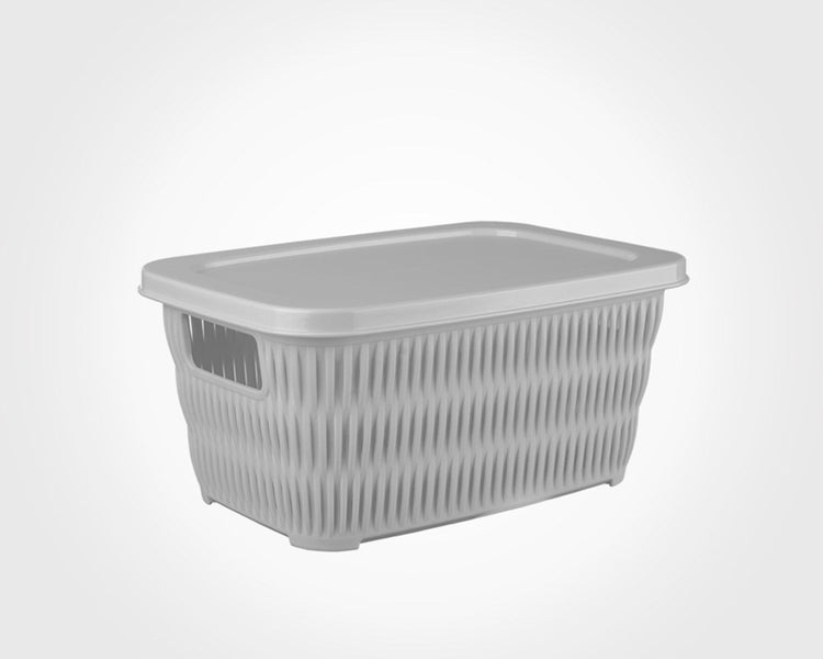 Rectangle Bamboo Basket With Lid 169035 No2