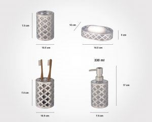 Flower Round Bathroom 6pc Set 176200