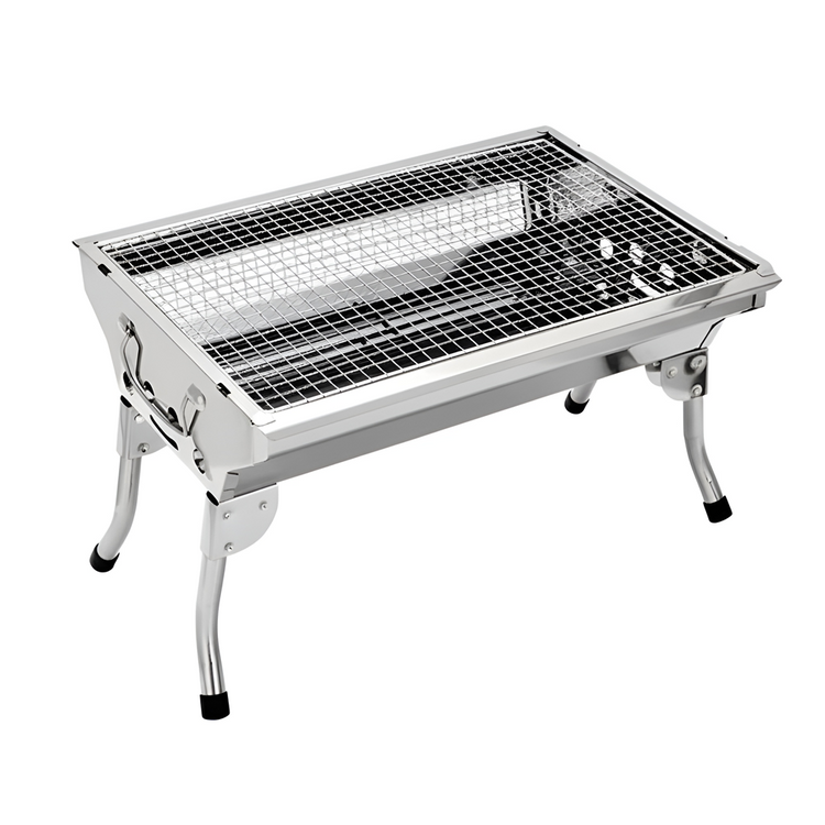 Stainless Steel Charcoal BBQ Grill | Portable & Folding | TL-00