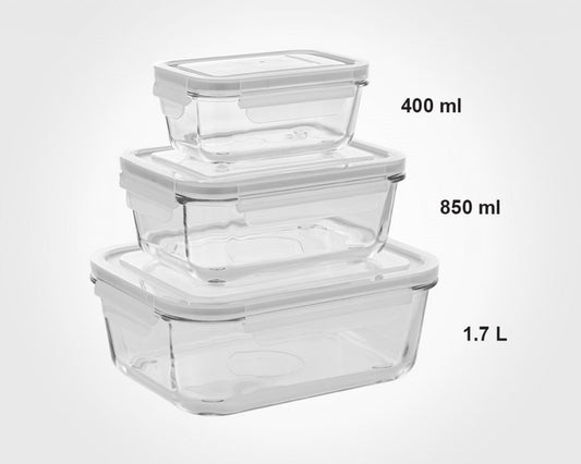 Glass Container 3pc 180635