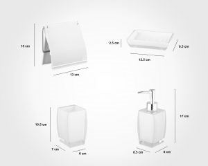 Square Bathroom 6pc Set 180800