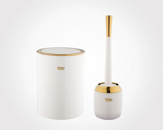 Round Dustbin & Brush Set 181200