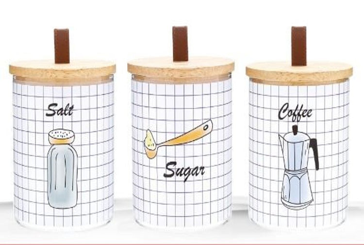 Glass Storage Jar 3pcs 1966-55