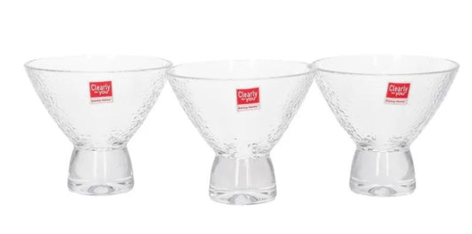 3pc Ice Cream Glass Cup Set 225ml 1988-107
