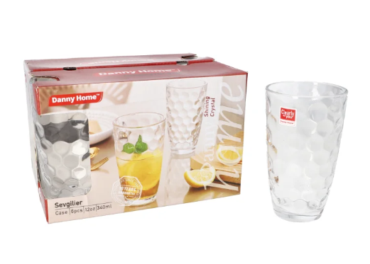 Sevgilier Glass Cup 6pc Set 340ml 1988-11