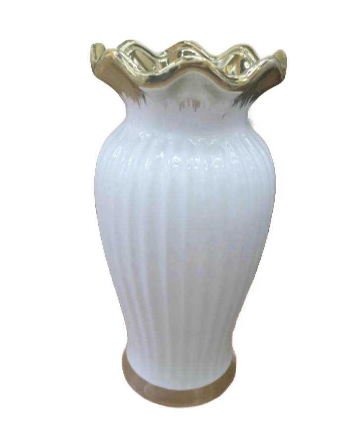 White and Gold Vase 2023-3C