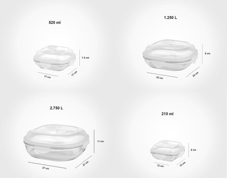 Glass Container 4pc 204935