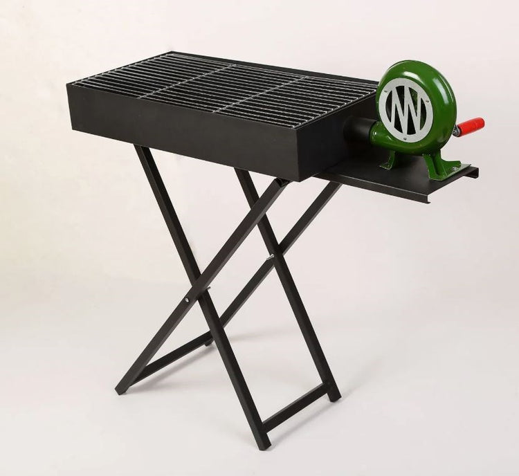 Portable Charcoal BBQ Grill With Fan Integration