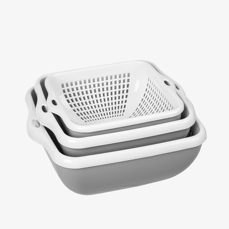 Rectangle Strainer and Container 6pc Set 206735