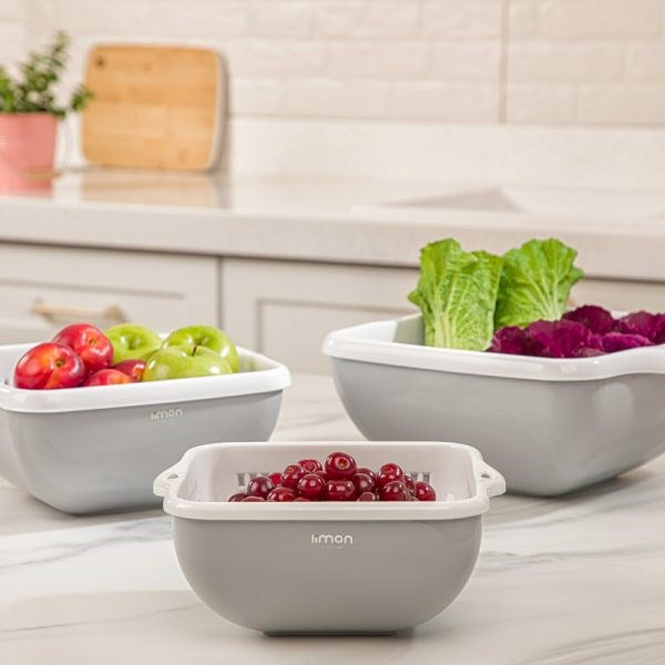 Rectangle Strainer and Container 6pc Set 206700