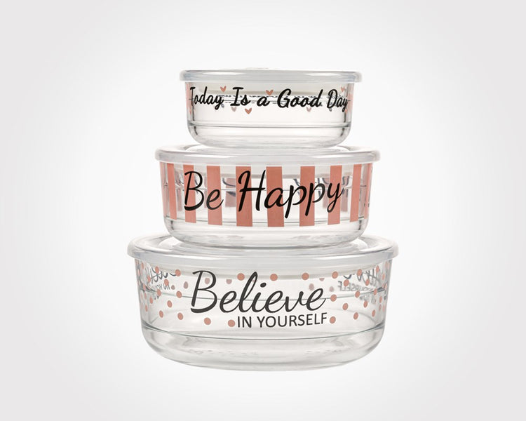 Vacuum Glass Bowl 3pc Set 207435