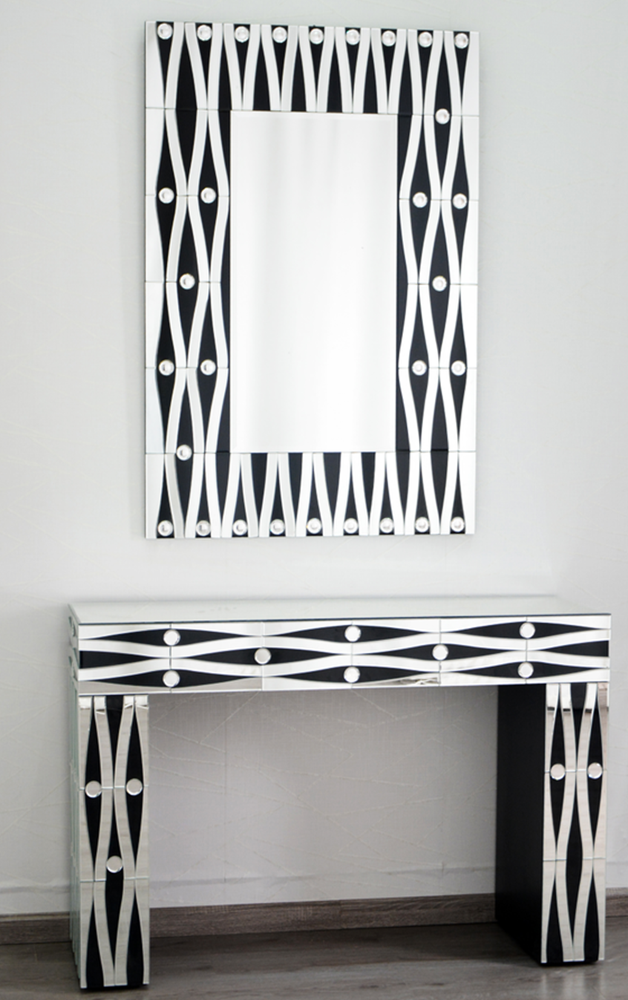 Console Table and Mirror Silver 20TM071 20TM073