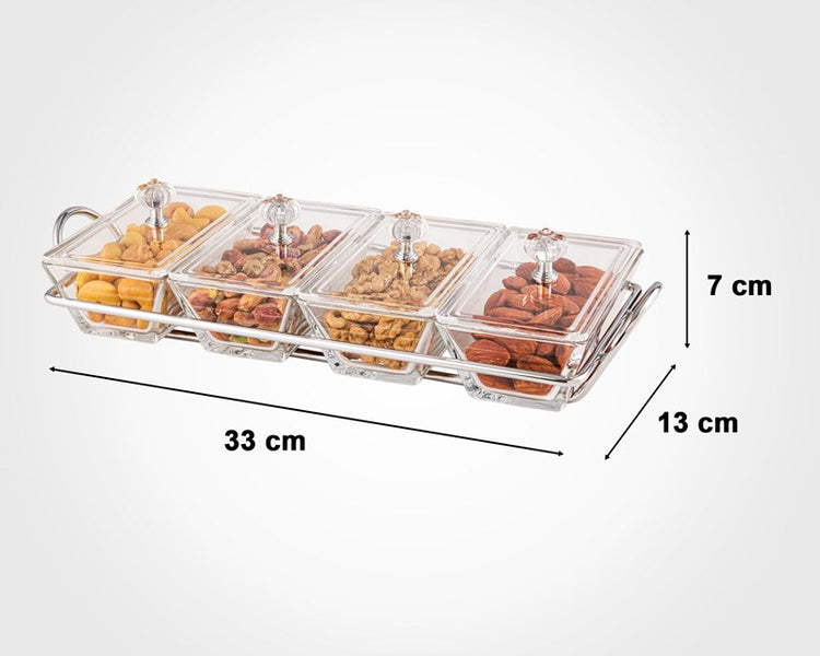Snack Serving Tray 4pc 210500