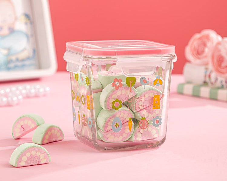 Printed Glass Container 860mL 211035