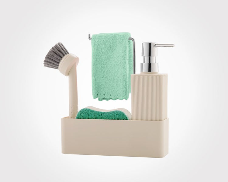 Square Liquid Dispenser Set With Brush 400mL 212535