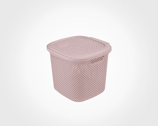 Small Basket with Lid 213535 (Knit Design)