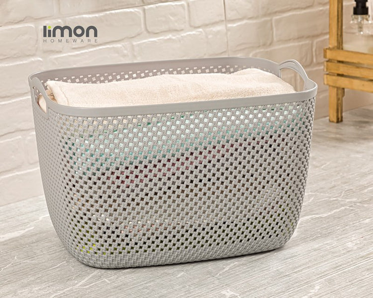 Knit Design Laundry Basket - L 213735