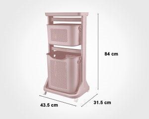 Laundry Basket 2 Tier 214135 (Knit Design)