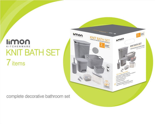 Knit Bathroom Accessories Set 7pc 221335