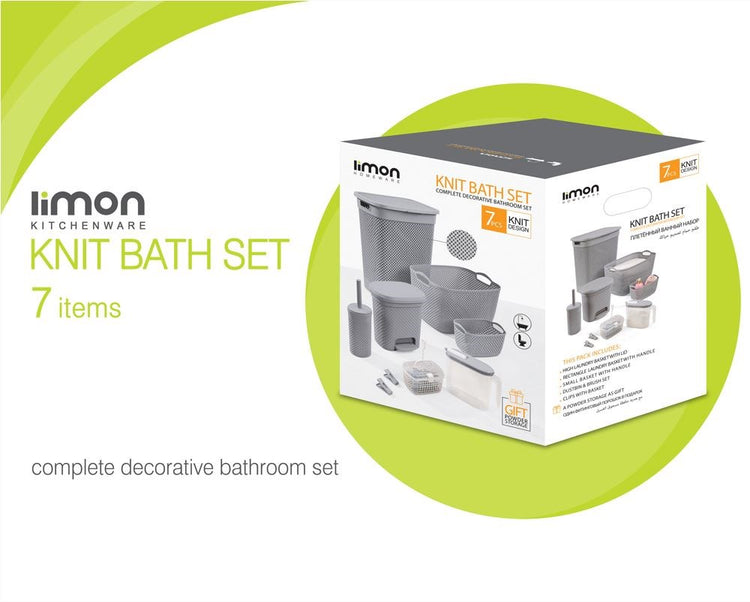 Knit Bathroom Accessories Set 7pc 221335
