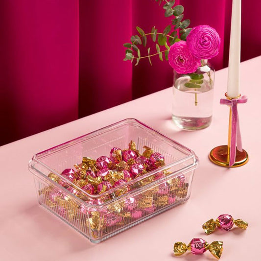 GLASS SWEET BOX WITH ACRYLIC LID 2.25L 234100