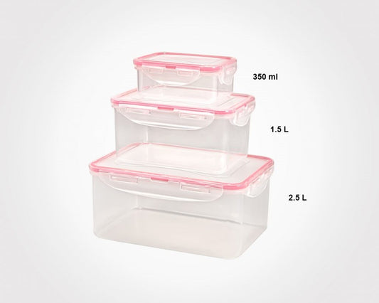 Rectangle food container set 6pc 23635