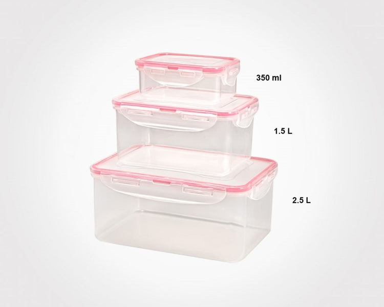 Rectangle food container set 6pc 23635