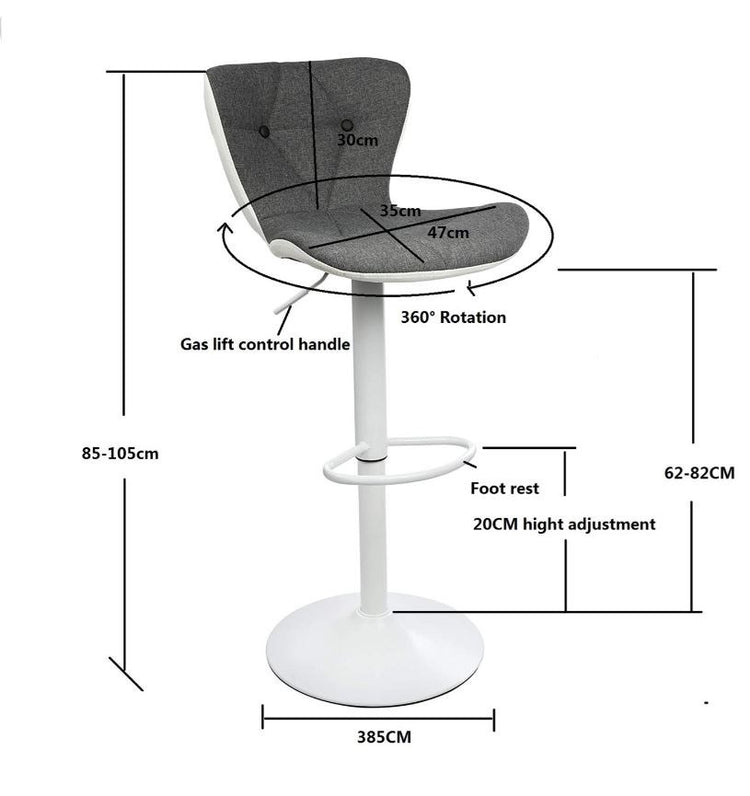 Bar Stool Gray & White UT-C866