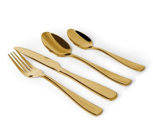 Gold Stainless Steel Cutlery 12pc 30125372