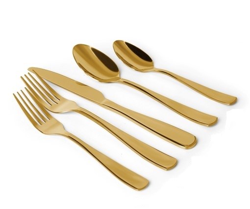 Gold Stainless Steel Cutlery 30pc 30125376