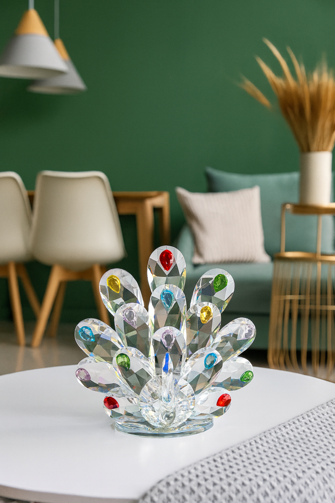 Peacock Crystal Decor 3195-19
