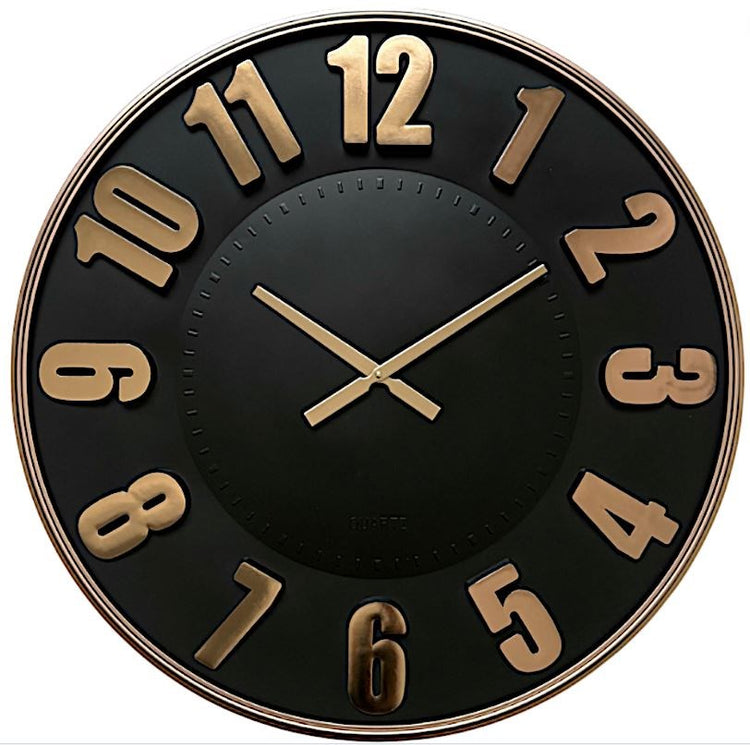 75cm Black Wall Clock 3582-2B